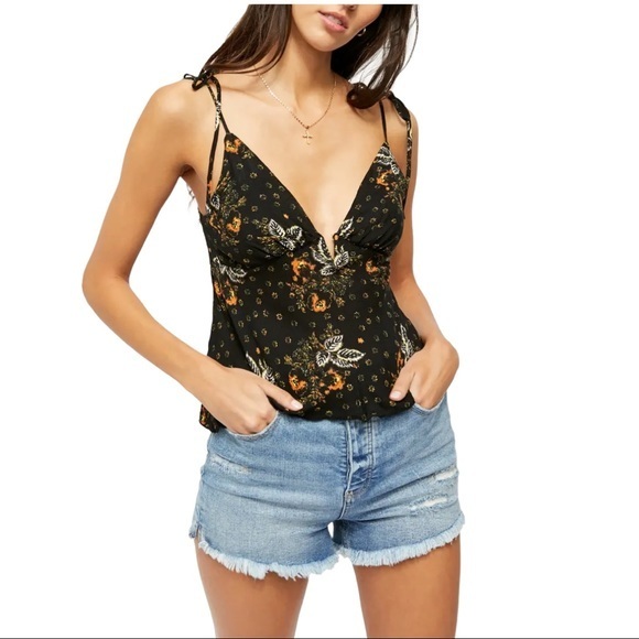 FREE PEOPLE Float Away Floral Print Camisole - NWT - Large - Picture 1 of 5